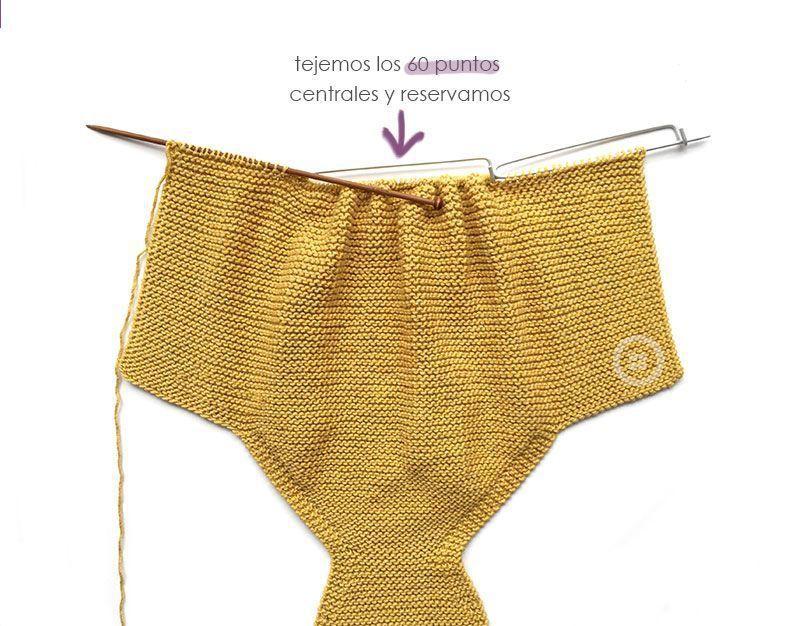 Como hacer un pelele a dos agujas de bebé tejido a punto musgo -Tutorial DIY paso a paso y patrón gratis 