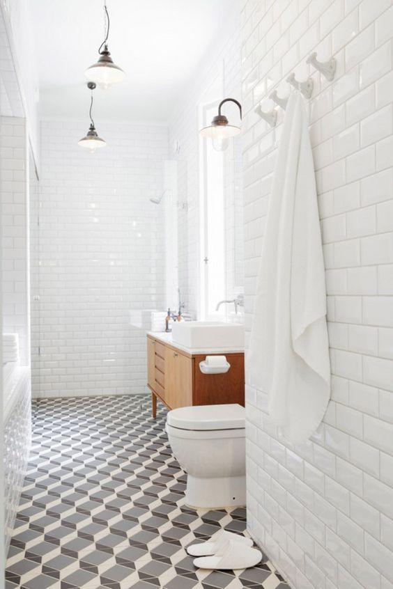 ideas para decorar baños - linda bergroth- formas geometricas