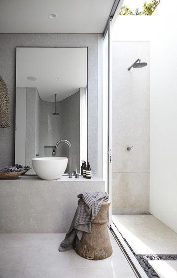 ideas para decorar baños - delightful - microcemento en paredes