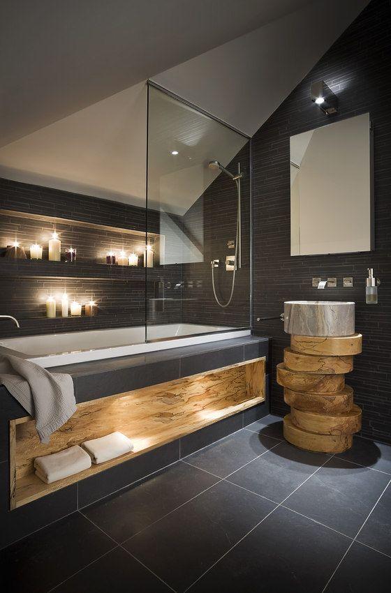 ideas para decorar baños - architonic - maderas naturales