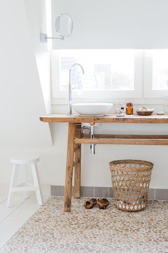 ideas para decorar baños - apartment diet - maderas naturales