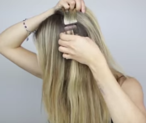 peinado con extensiones de pelo