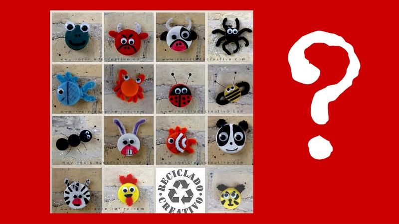 Tapones de botellas de plástico reciclados DIY manualidades