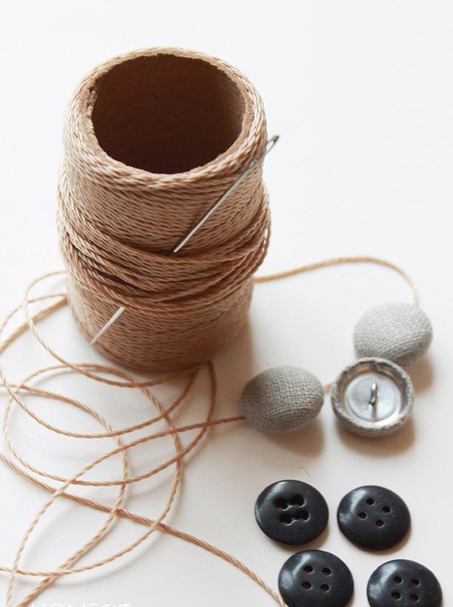 como hacer cabeceros de cama hilo botones