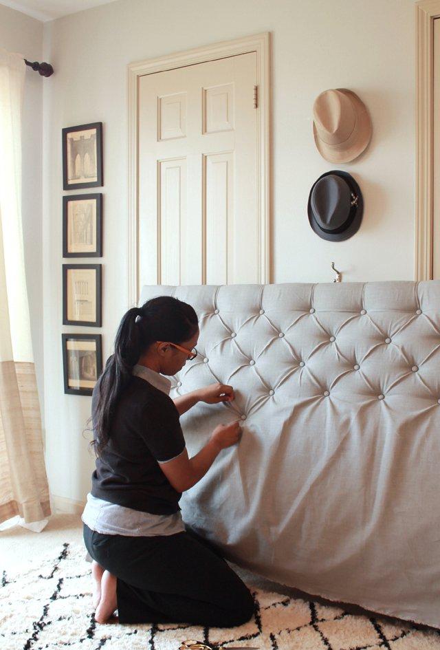 como hacer cabeceros de cama capitone