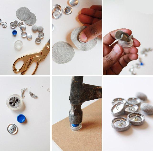 como hacer cabeceros de cama forrar botones