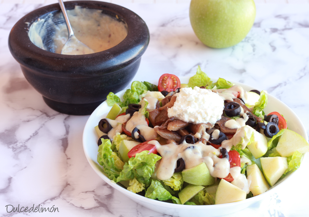 Ensalada de Setas y Manzana Verde con su Aliño