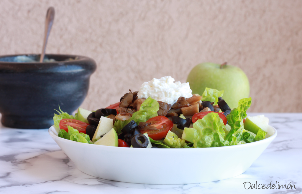 Ensalada de Setas y Manzana Verde con su Aliño