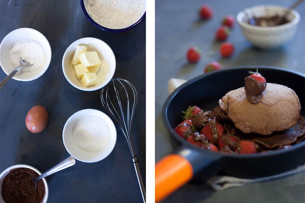 Pancakes de chocolate receta