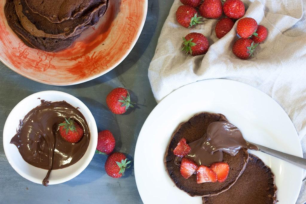 Pancake de chocolate paso a paso