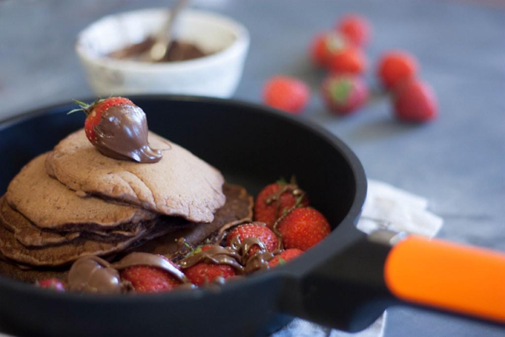 Receta pancakes de chocoalte