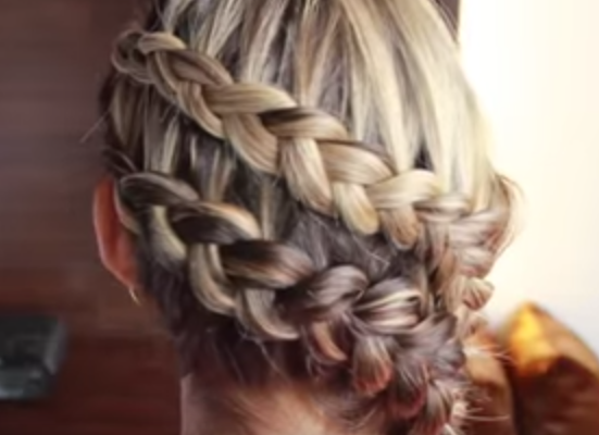 trenza invertida para recogidos fáciles para la oficina