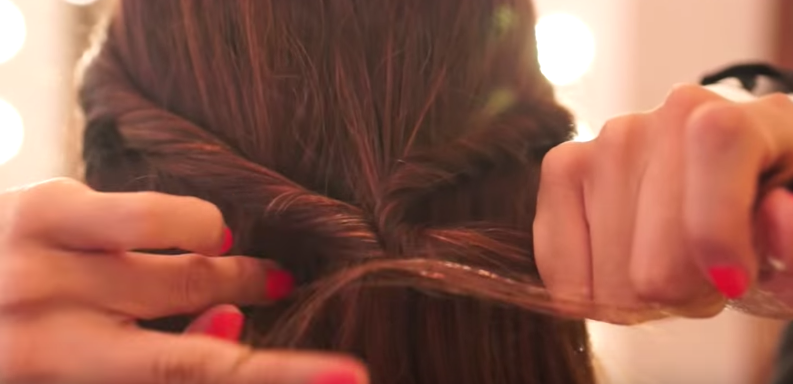 peinado para fiesta y vestido