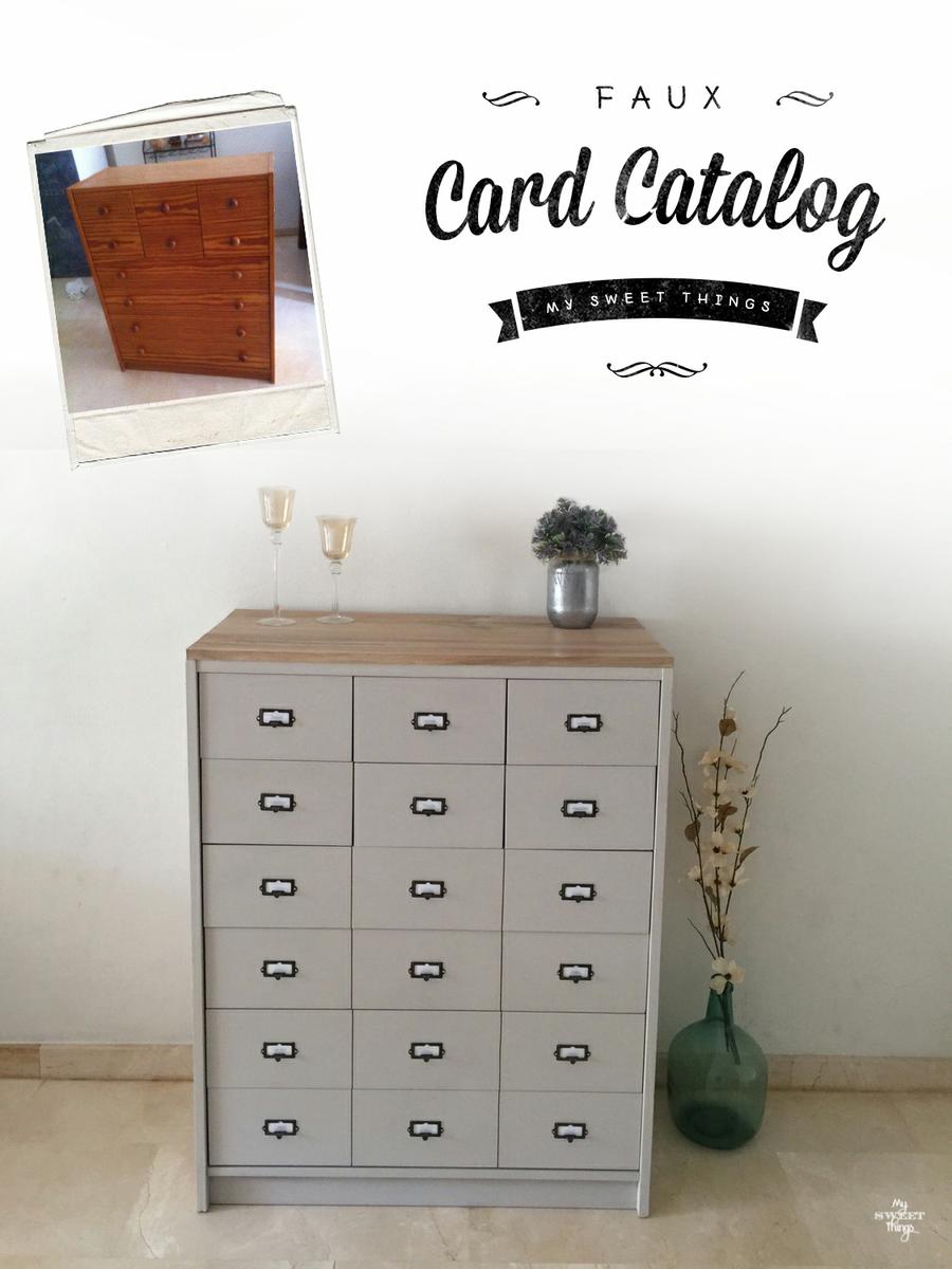 How to turn an old dresser into a faux card catalog the easy and cheap way