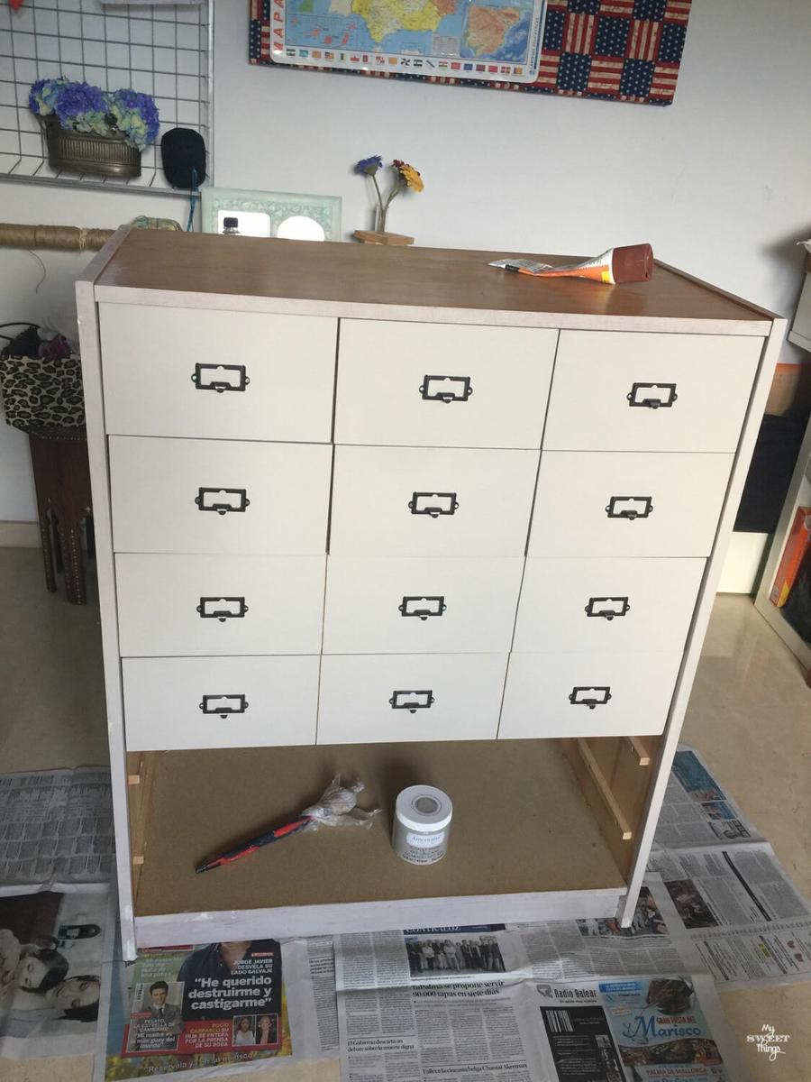 How to turn an old dresser into a faux card catalog the easy and cheap way