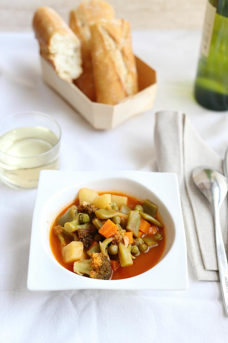 Menestra de verduras caldosa