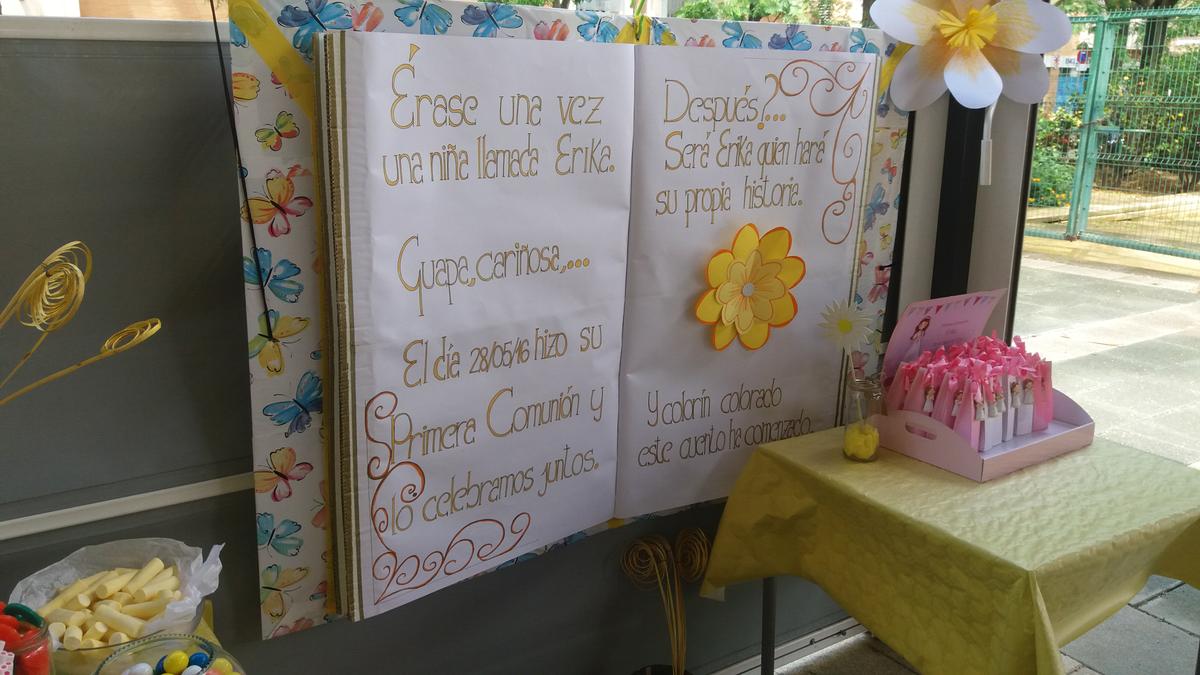 La comunión era a finales de mayo y había un 99% de posibilidades de que pudiera celebrarse al aire libre. El tiempo es así de caprichoso y el 1% de lluvia hizo acto de presencia. Afortunadamente Zahora cuenta con un espacio techado y gracias a su eficiente personal se trasladó todo en poco tiempo y resultó igual de lucido.