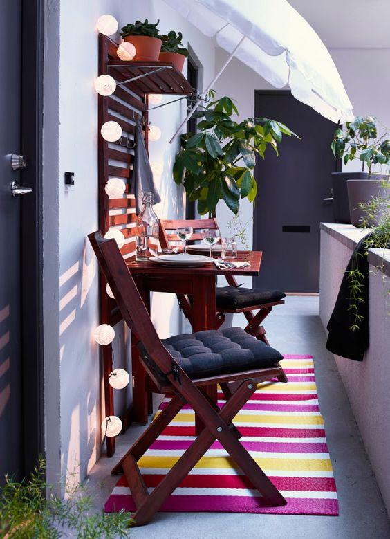 terrazas pequeñas - muebles plegables Ikea USA