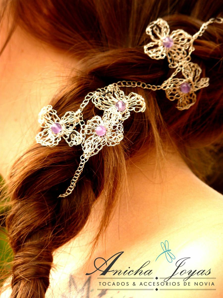 Tocado de novia Rayen