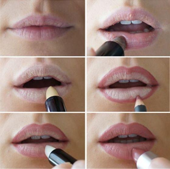 aplicar maquillaje a los labios