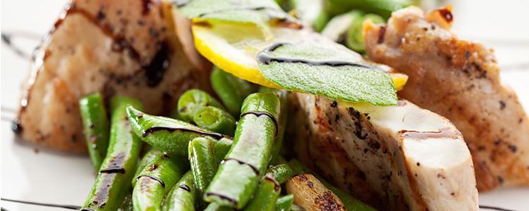 cenas ligeras pechuga de pollo con judias