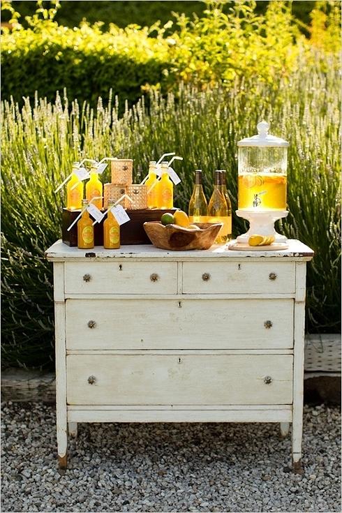 Cóctel para el verano en el jardín