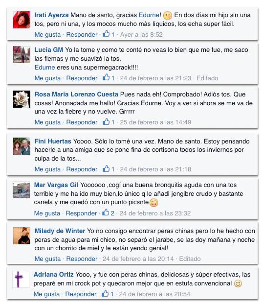 Testimonios jarabe de pera Eva Muerde La Manzana