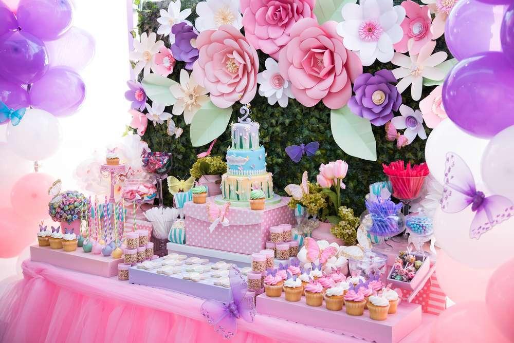 ideas para fiesta tematica de flores y mariposas
