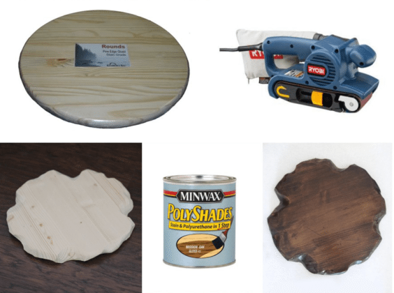 mesa auxiliar de madera y metal hacer la tapa