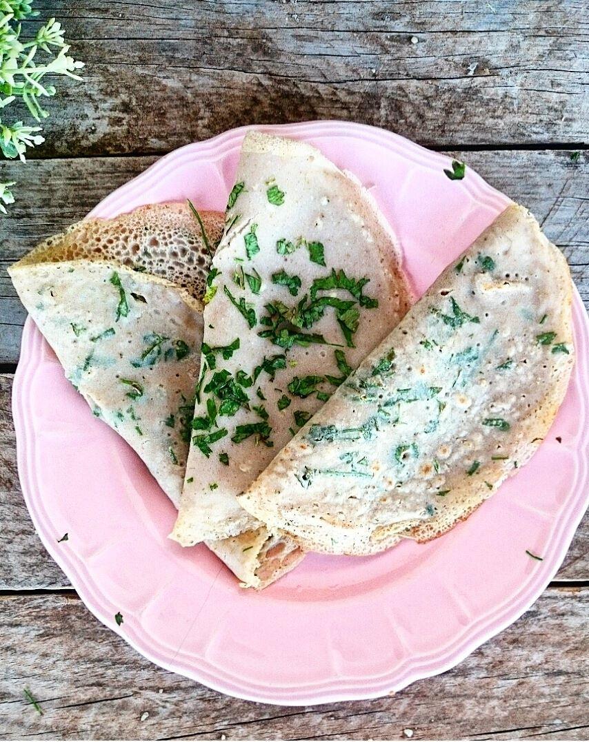Creppes de trigo sarraceno con perejil