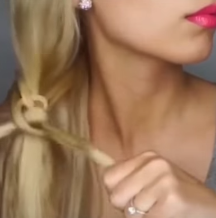 trenza cola de pez a base de nudos