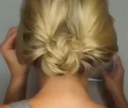 chongo con trenza espiga