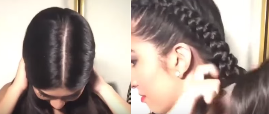 trenza de raíz a un lado 