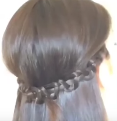 semi recogido con trenzas pelo negro