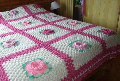 cubiertas de crochet o ganchillo de verano para camas infantiles