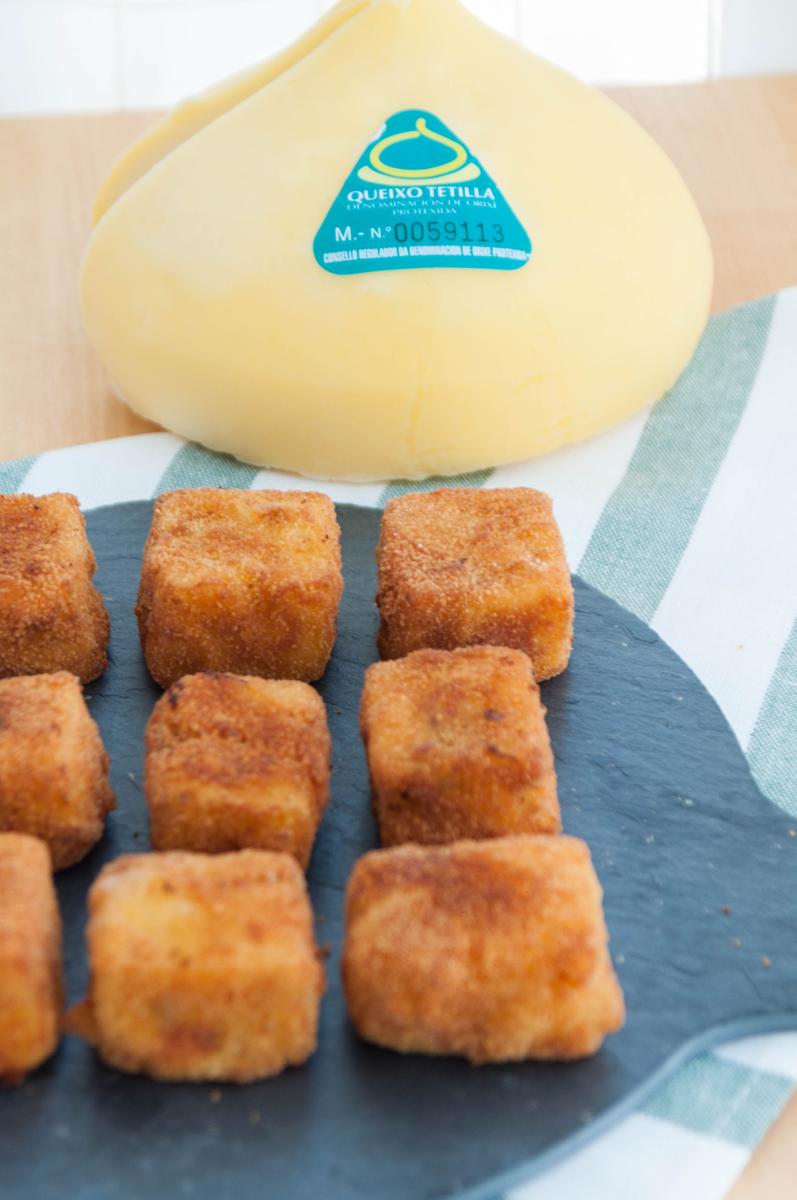 Croquetas de Queso Tetilla y boletus