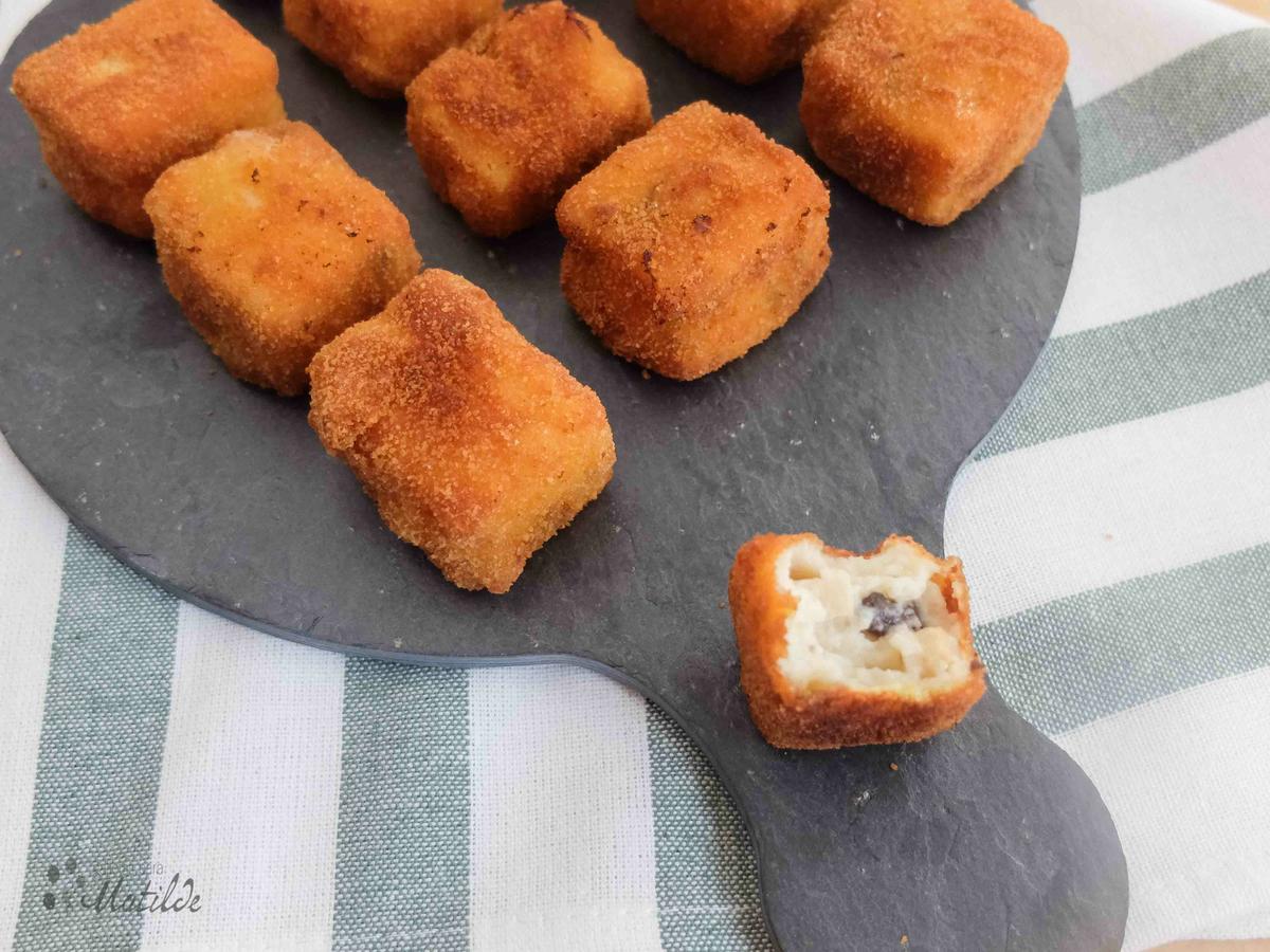 Croquetas de Queso Tetilla y boletus