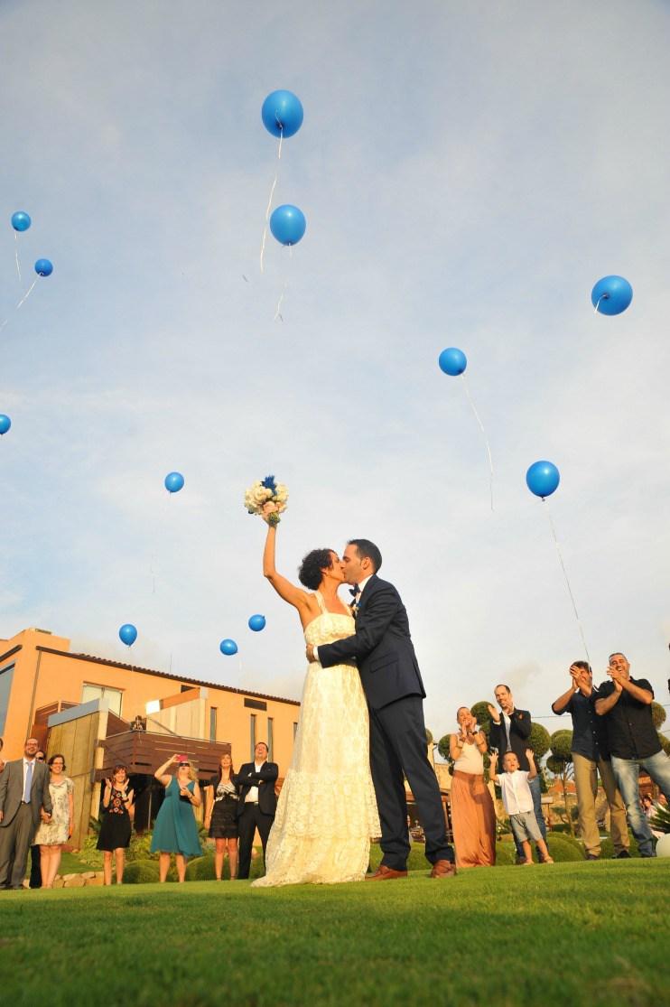 Azul índigo para una boda informal