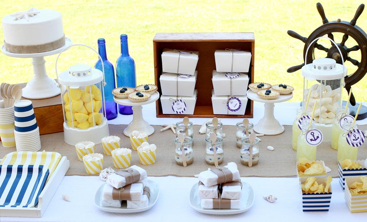 Mesa fiesta infantil marineros