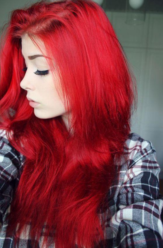 cabello rojo encendido