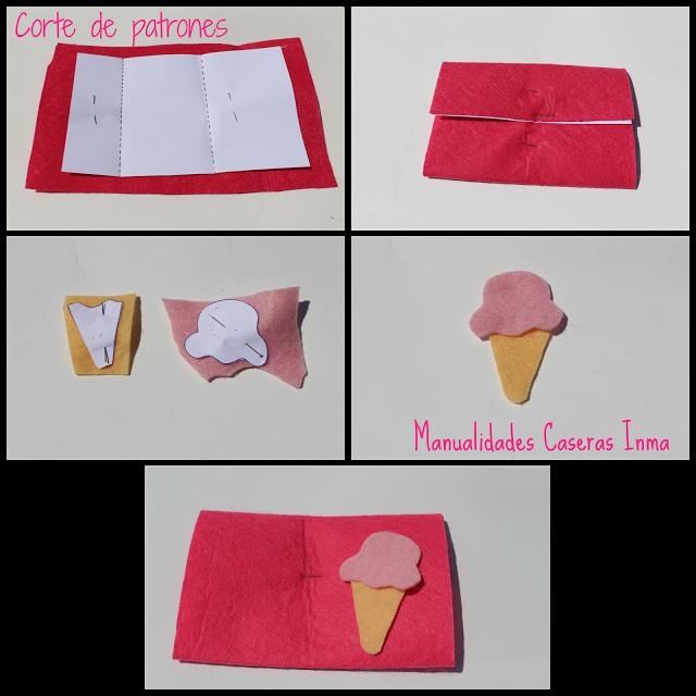Manualidades Caseras Faciles Inma corte de patrones Monederos de helados 