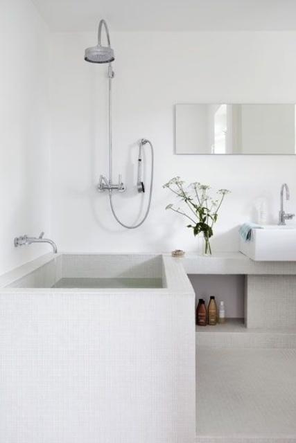 Baño de estilo nórdico minimalismo