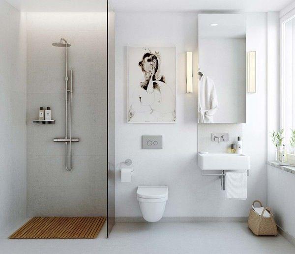 baño de estilo nórdico con ducha