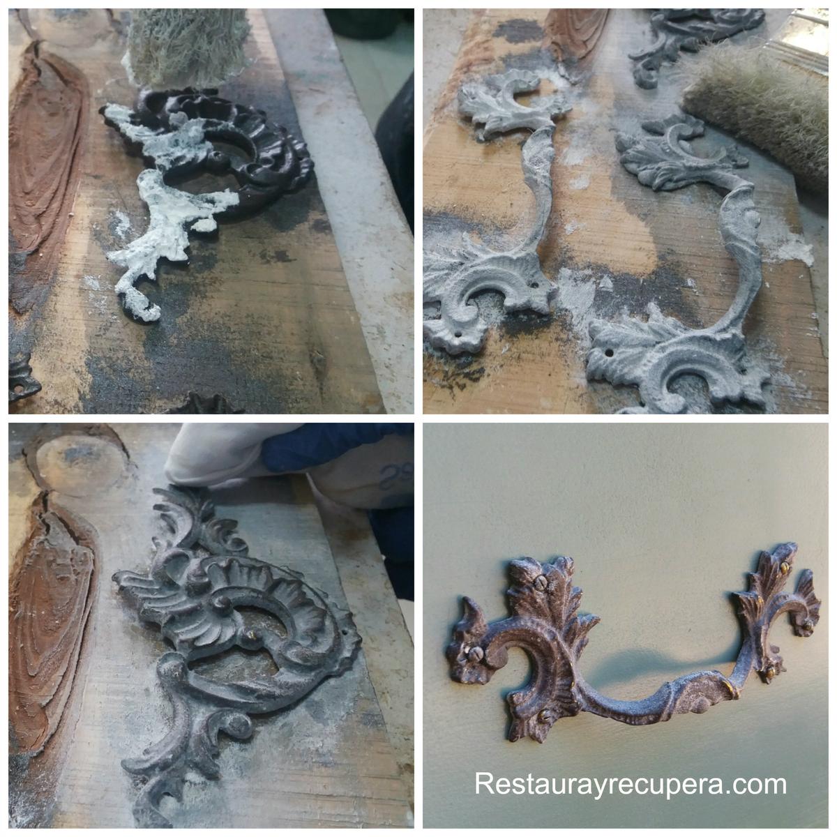 herrajes_patina_comodaluisXV_restaurayrecupera