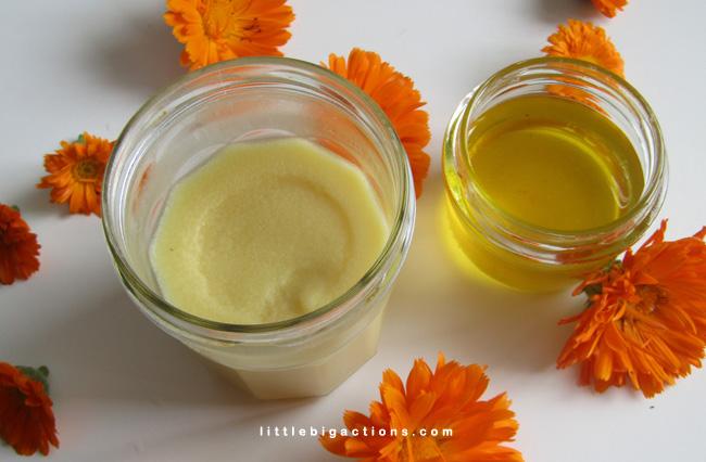 Bálsamo y pomada de caléndula