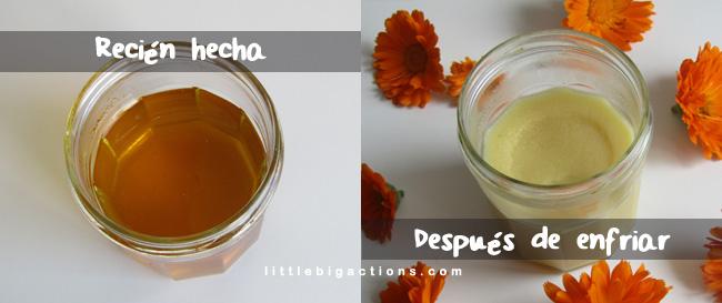 Recién hecha y enfriada