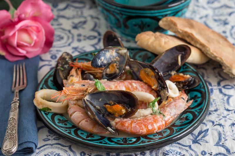 Tajine de marisco plato