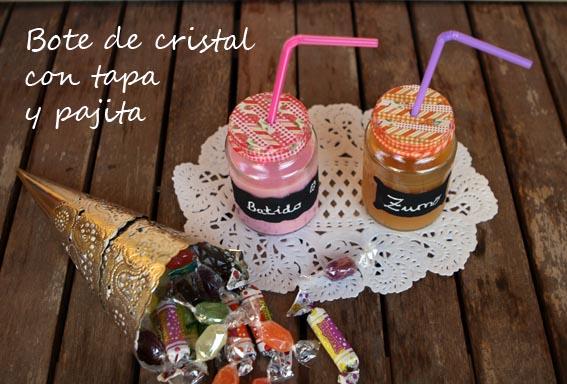 bote de cristal con pajita 46b