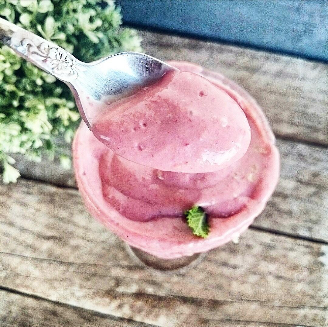 Yogur vegano de frambuesa