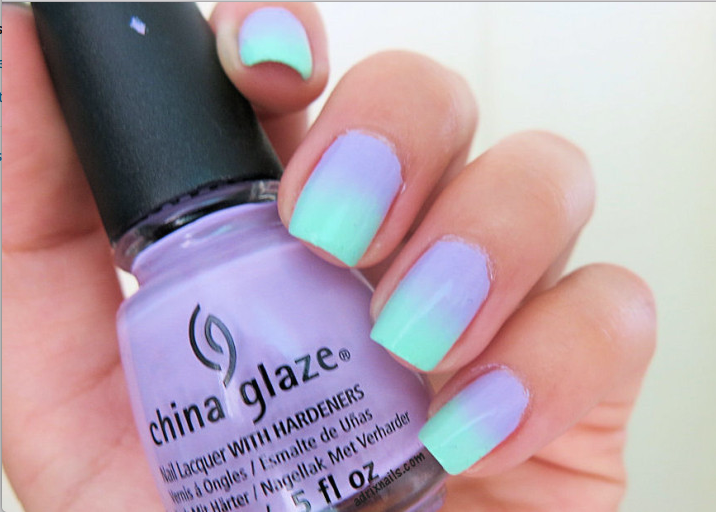 uñas de dos colores-h